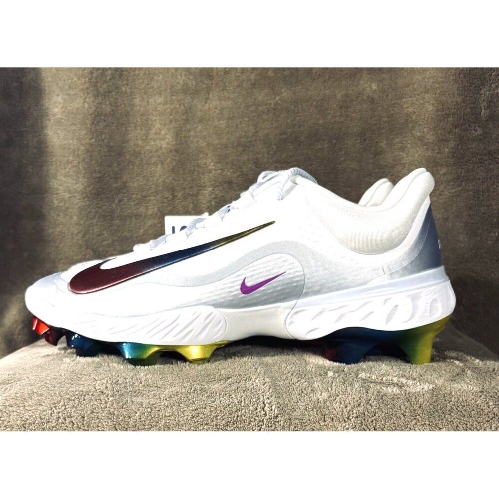 Nike Force Zoom Trout Metal Baseball Cleats Metal Men Size 12 Rainbow FQ7724-106